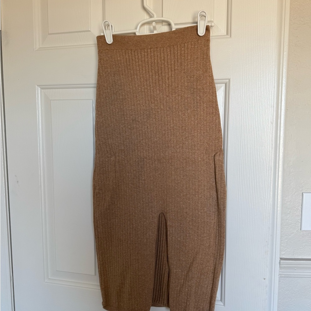Free People Skyline Ribbed midi skirt